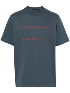 Helmut Lang t-shirt en coton à imprimé graphique - Bleu