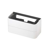 INK - Afgeronde Onderkast Gelakt 2 Laden Softclose met Gefreesd Front Tbv Grepen - 1000x450x520 Mm - Mat Wit