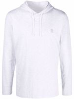 Brunello Cucinelli hoodie à lien de resserrage - Gris
