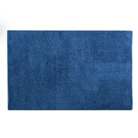 MSV Badkamerkleedje/badmat tapijt voor de vloer - donkerblauw - 40 x 60 cm   - - thumbnail