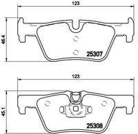 Remmenset, remschijf BREMBO, Remschijftype: Binnen geventileerd, Inbouwplaats: Achteras: , u.a. für BMW