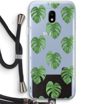 Monstera leaves: Samsung Galaxy J3 (2017) Transparant Hoesje met koord
