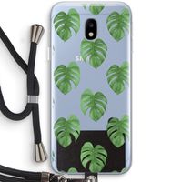 Monstera leaves: Samsung Galaxy J3 (2017) Transparant Hoesje met koord