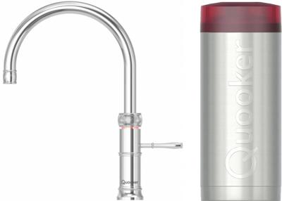 Quooker Classic Fusion Round met COMBI+ boiler 3-in-1 kokend water kraan chroom