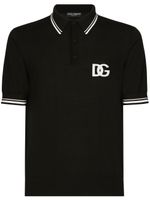 Dolce & Gabbana polo à bords rayés - Noir