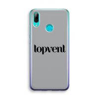 Topvent Grijs Zwart: Huawei P Smart (2019) Transparant Hoesje