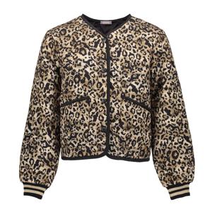 Geisha winter bomberjas meisjes - zwart/zand - luipaard