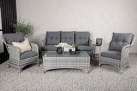 Nohr Outdoor Loungeset 'Shameria' Rattan, kleur Grijs