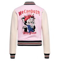 Queen Kerosin We Can Do It Rebel Queen College Jacket Pink Cream-S