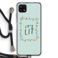 It's Lit: Samsung Galaxy A22 5G Transparant Hoesje met koord