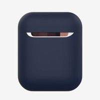 AirPods 1/2 hoesje Liquid series - Siliconen - Donker blauw - Schokbestendig