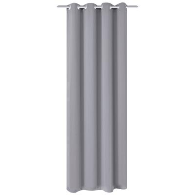 VidaXL Gordijn met metalen ringen verduisterend 270x245 grijs
