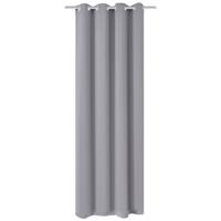 VidaXL Gordijn met metalen ringen verduisterend 270x245 grijs VidaXL Gordijn met metalen ringen verduisterend 270x245 grijs