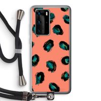 Pink Cheetah: Huawei P40 Pro Transparant Hoesje met koord