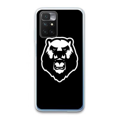 Angry Bear (black): Xiaomi Redmi 10 Transparant Hoesje