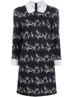 RED Valentino star-print pussy-bow minidress - Noir - thumbnail