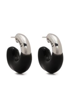 Sunnei petites boucles d'oreilles Rubberized - Noir