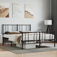 Bedframe met hoofd- en voeteneinde metaal zwart 120x190 cm