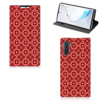 Samsung Galaxy Note 10 Hoesje met Magneet Batik Rood