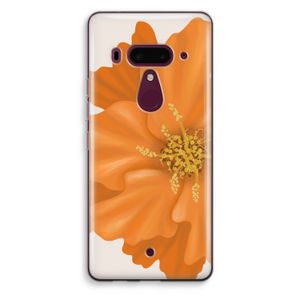 Orange Ellila flower: HTC U12+ Transparant Hoesje