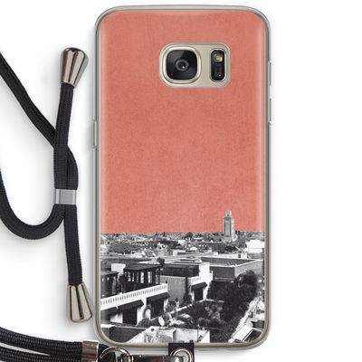 Marrakech Skyline : Samsung Galaxy S7 Transparant Hoesje met koord