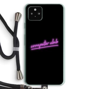 Vice Black: Pixel 5a 5G Transparant Hoesje met koord