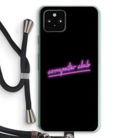 Vice Black: Pixel 5a 5G Transparant Hoesje met koord