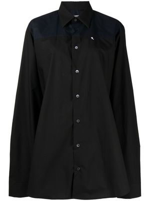 Raf Simons chemise à broderies - Noir