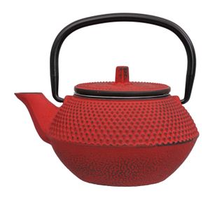 Rode Gietijzeren Theepot - 350ml - 13.5 x 11.5 x 8.5cm