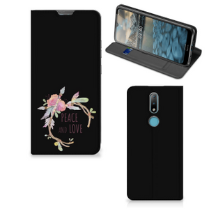 Nokia 2.4 Magnet Case Boho Text