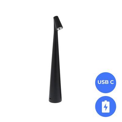 Nordic LED Tafellamp - Gitzwart - 34 cm - Dimbaar