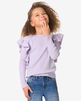 HEMA Kinder T-shirt rib paars (paars)