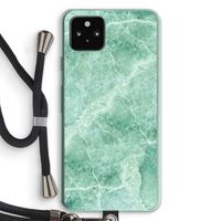 Groen marmer: Pixel 5a 5G Transparant Hoesje met koord