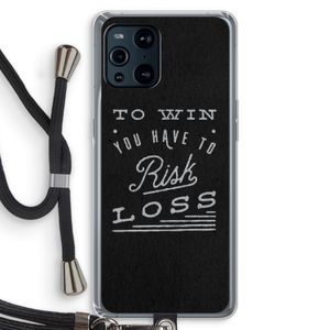 Risk loss: Oppo Find X3 Transparant Hoesje met koord