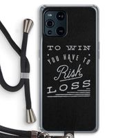 Risk loss: Oppo Find X3 Transparant Hoesje met koord