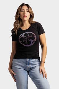 Guess 4G Logo T-Shirt Dames Zwart - Maat S - Kleur: Zwart | Soccerfanshop