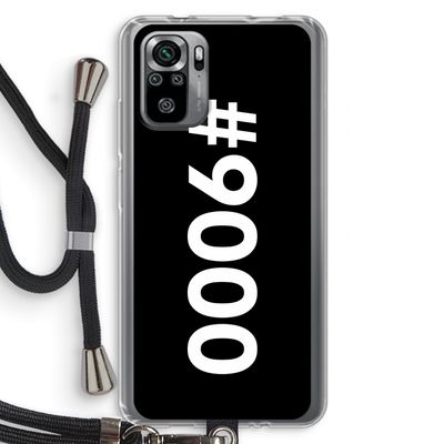 #9000: Xiaomi Redmi Note 10S Transparant Hoesje met koord