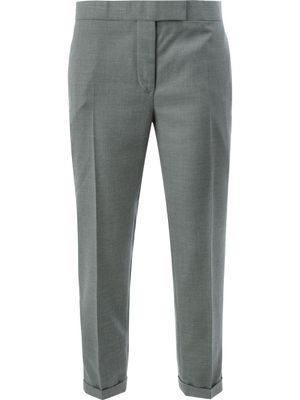 Thom Browne pantalon de tailleur à taille mi-haute - Gris