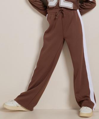 wide fit broek met streep