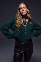 Feddie lurex cardigan - dark green - 13345