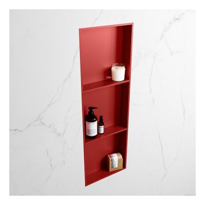 Wandnis Solid Surface Easy | In- en opbouw | 30x90x8 cm | 3 vakken | Fire
