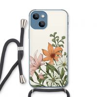 Floral bouquet: iPhone 13 mini Transparant Hoesje met koord