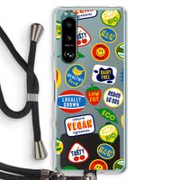 Fruitsticker: Sony Xperia 5 III Transparant Hoesje met koord