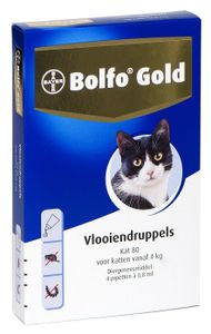 Bolfo Gold Spot-On Kat 80 vanaf 4kg - 4 pip