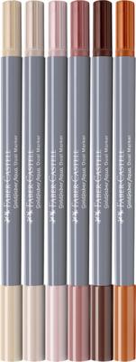 Faber Castell Duo aquarelmarker Goldfaber - etui 6 stuks Portrait