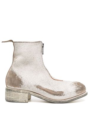 Guidi bottines à fermeture zippée 40 mm - Blanc
