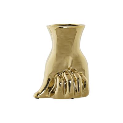 Vaas DKD Home Decor Gouden Keramiek 17 x 12 x 21 cm (2 Stuks)