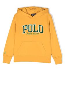 POLO RALPH LAUREN KIDS hoodie à logo brodé - Jaune