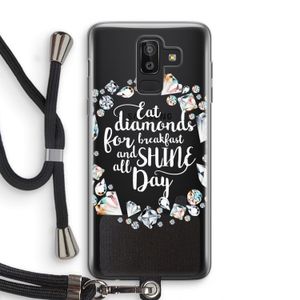 Diamonds: Samsung Galaxy J8 (2018) Transparant Hoesje met koord