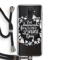 Diamonds: Samsung Galaxy J8 (2018) Transparant Hoesje met koord